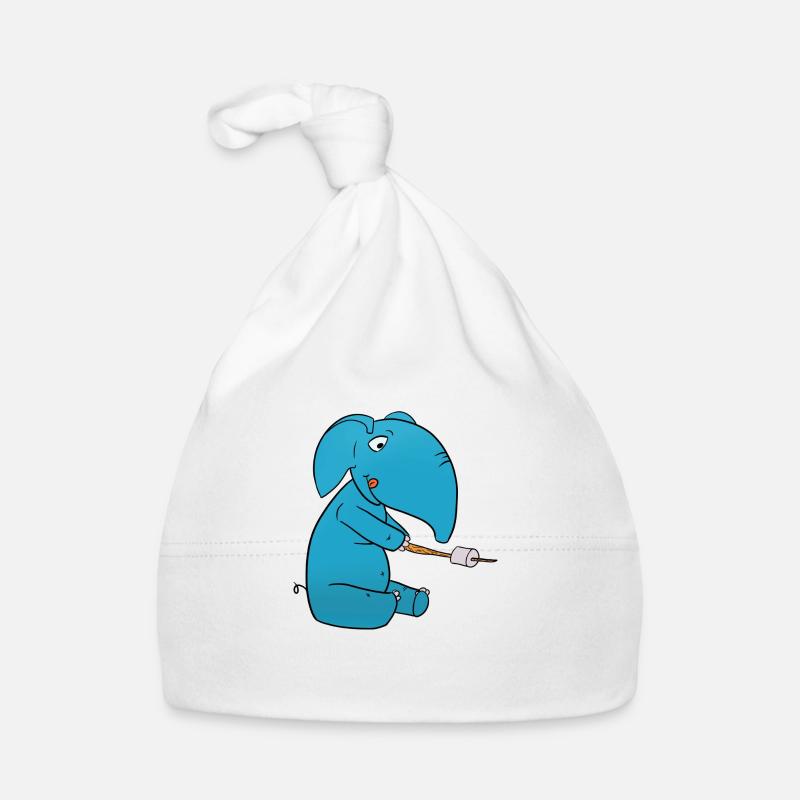Elephant Marshmallow Organic Baby Cap