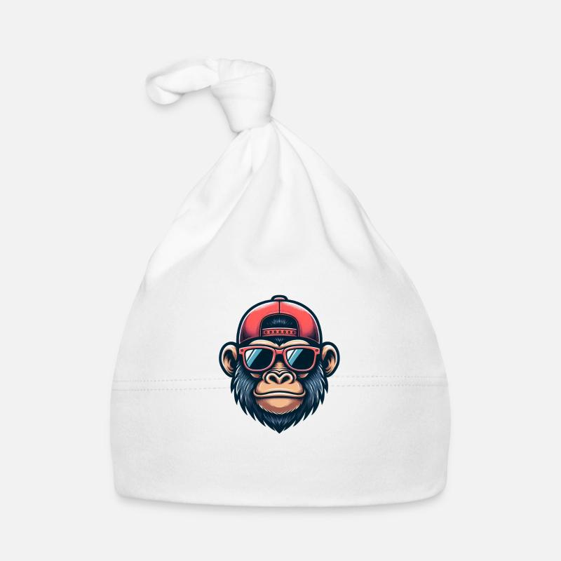 Gorille avec Basecap et lunettes de soleil Bonnet bio Bébé