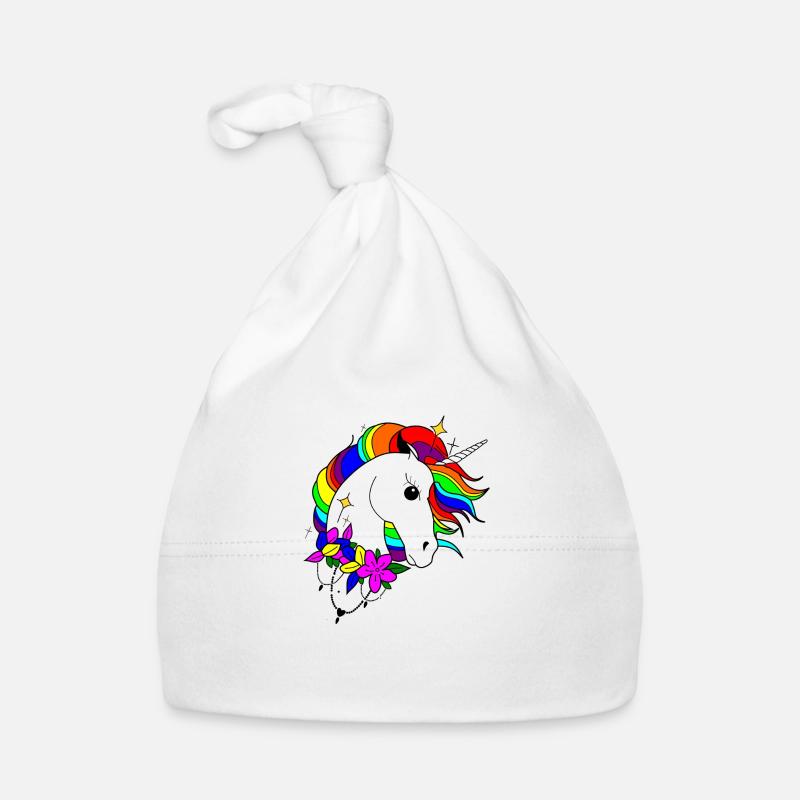 Rainbow Unicorn Organic Baby Cap