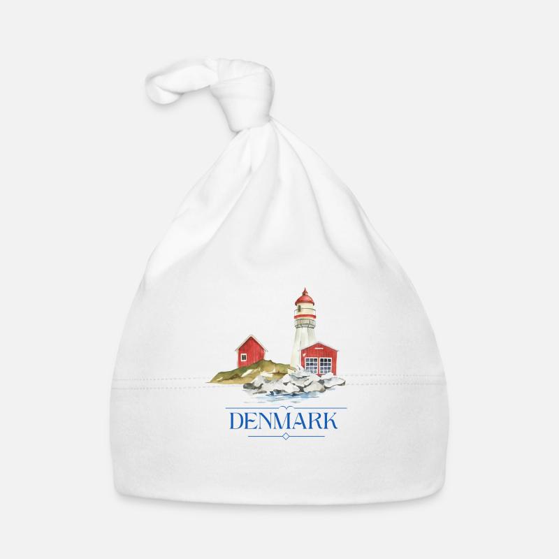 Dänemark Leuchtturm tiny Haus am Meer Baby Bio-Mütze