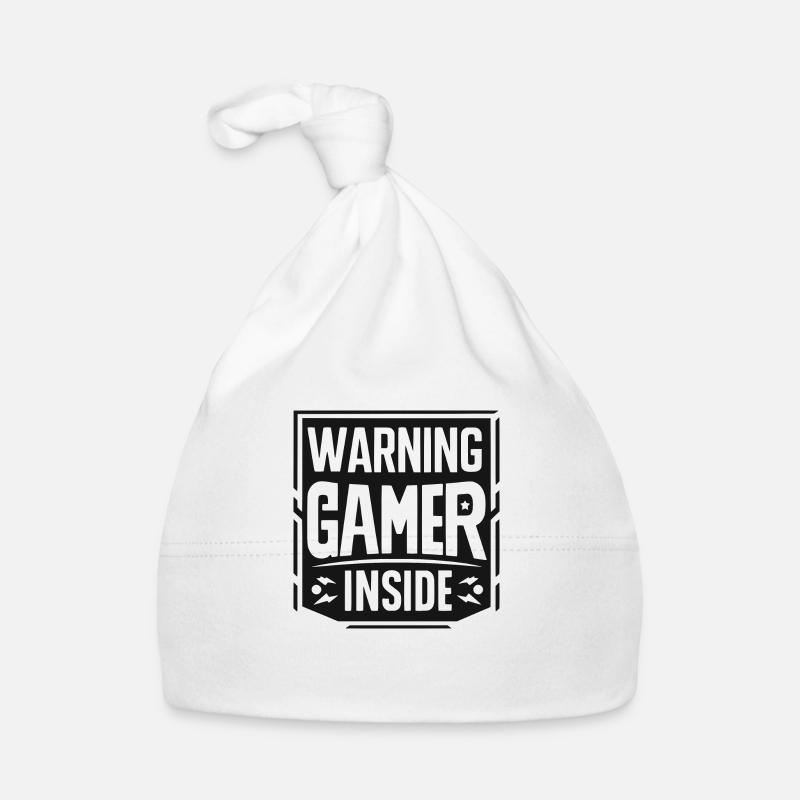 Warning Gamer Inside Organic Baby Cap