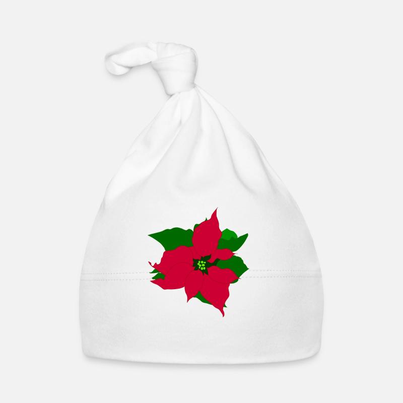 Weihnachtsstern Baby Bio-Mütze