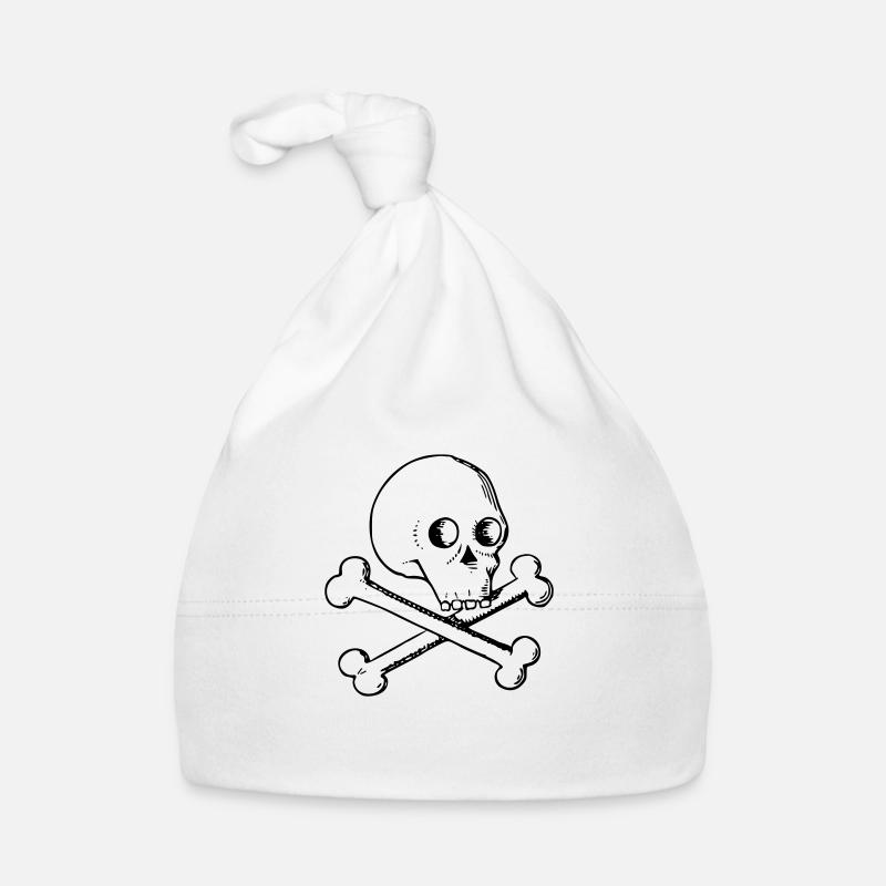 Skull and bones Organic Baby Cap