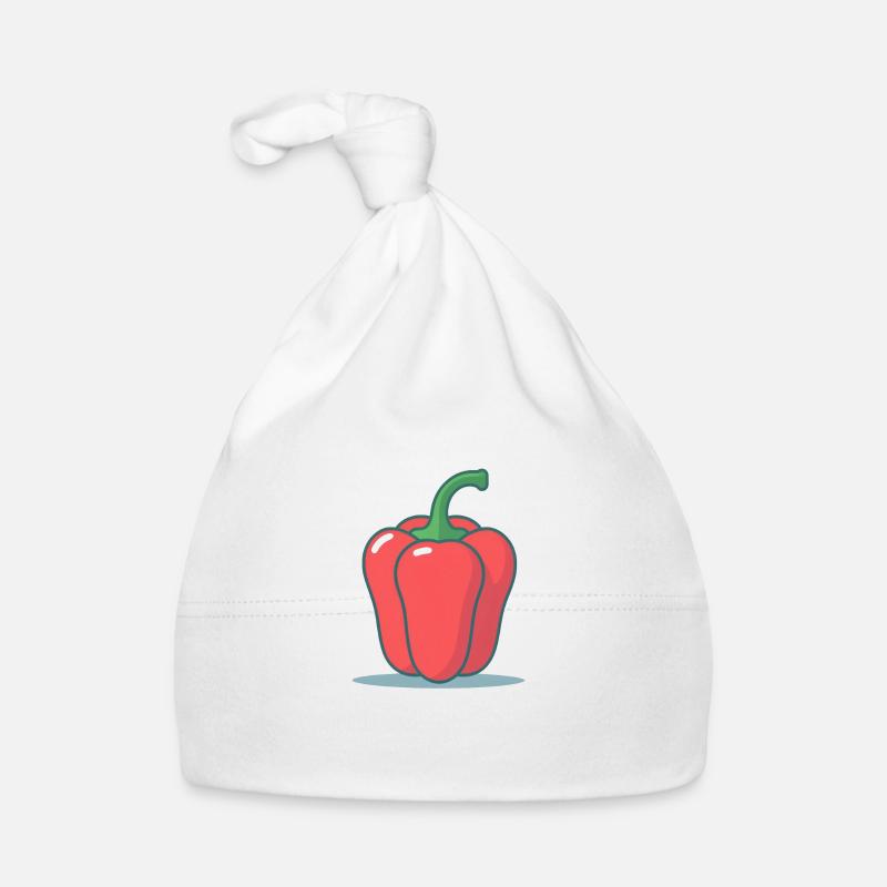 A red bell pepper Organic Baby Cap