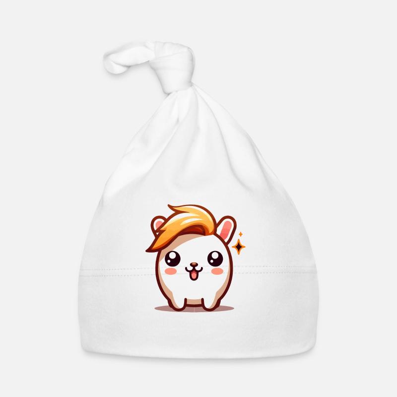 Hamster mignon avec coiffure Bonnet bio Bébé