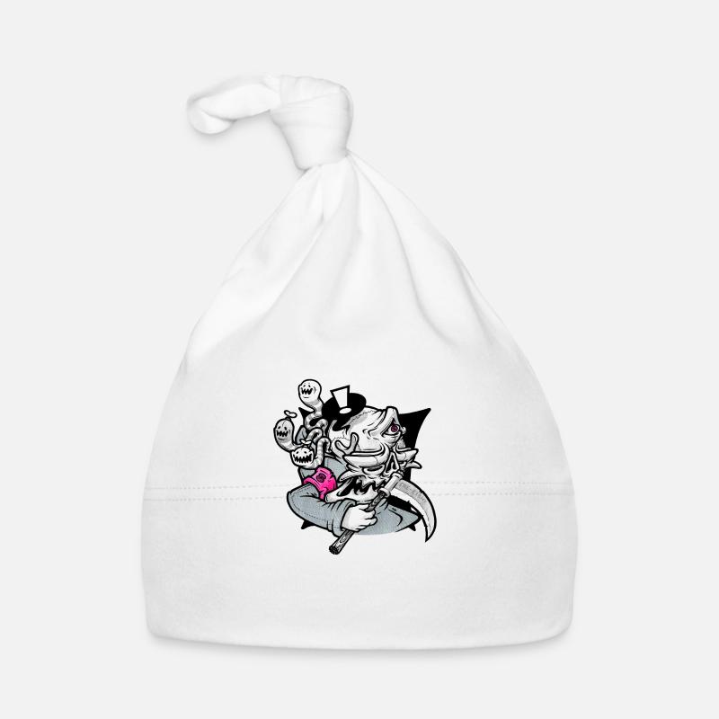 Grim Reaper with parasites Organic Baby Cap