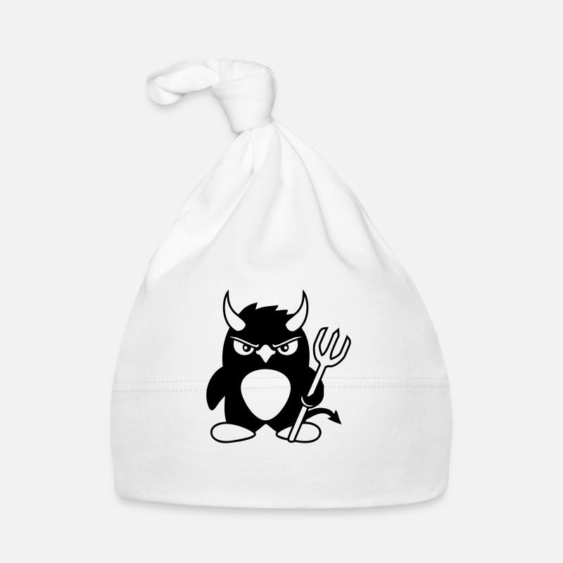 Pingouin Cornes de diable Trident Enfer Mal Satan Bonnet bio Bébé