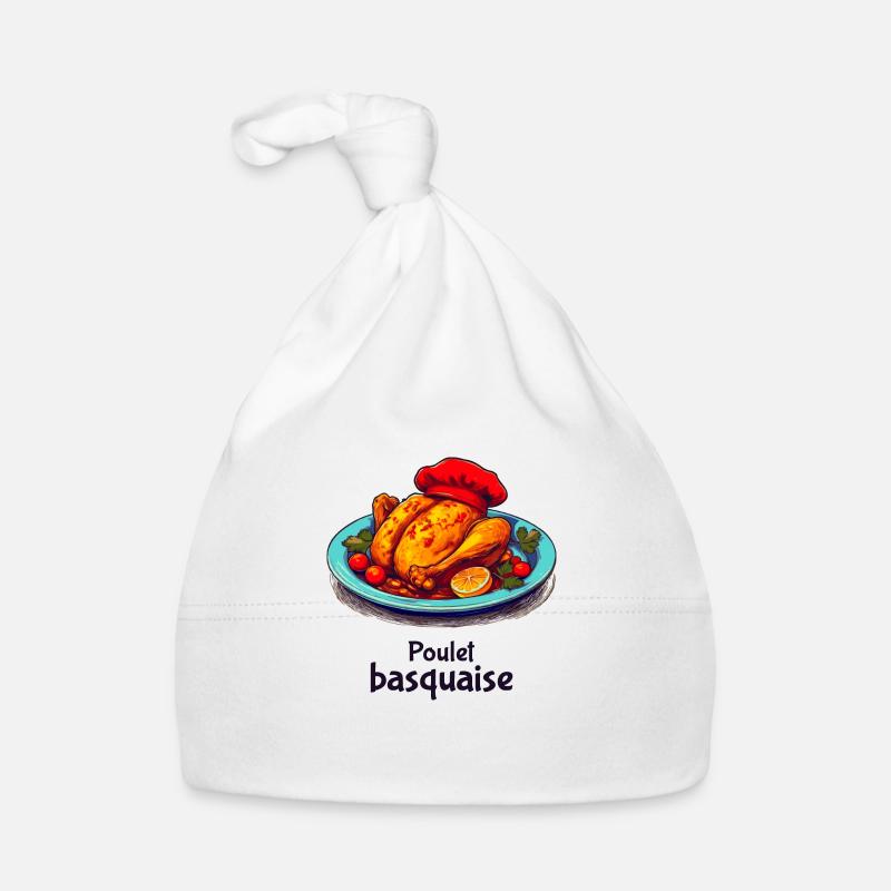 Poulet Basquaise - Dark Text Organic Baby Cap