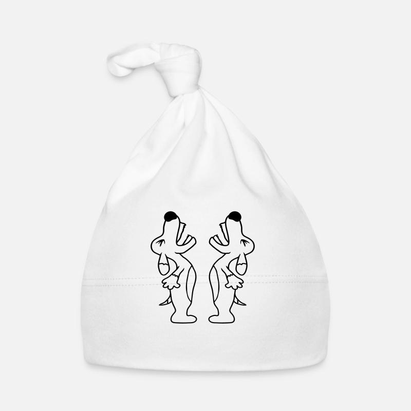2 Dogs Barking Angry Howling Roaring Up Team Organic Baby Cap