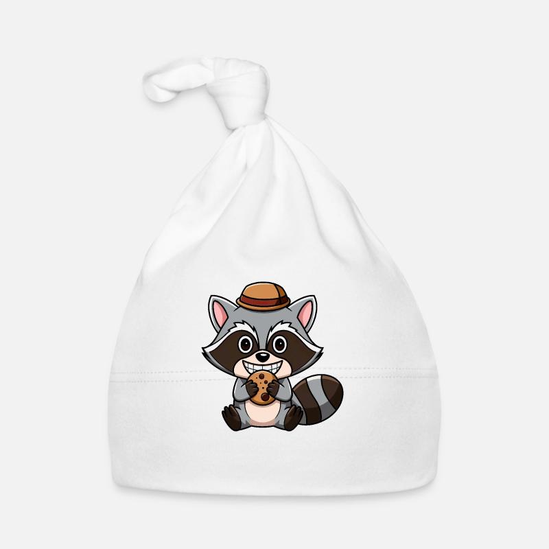 Chibi Kawaii Waschbär Baby Bio-Mütze