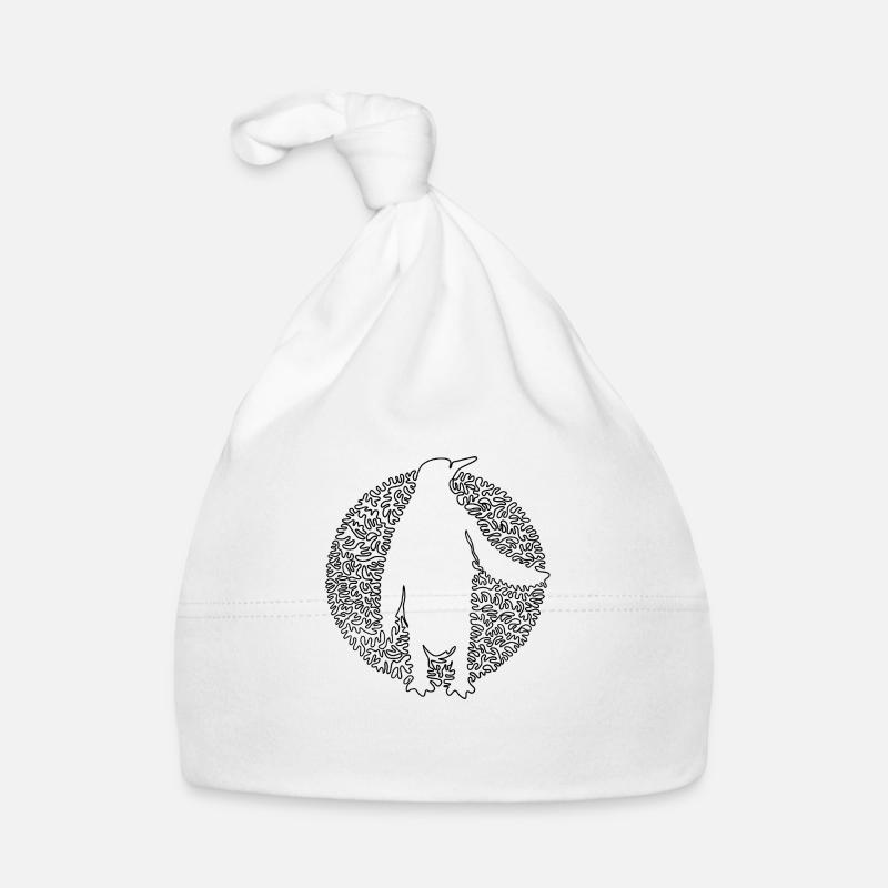 Pinguin - Baby Bio-Mütze - Weiß