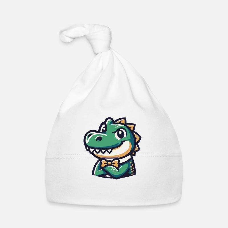 Crocodile in a bow tie Organic Baby Cap