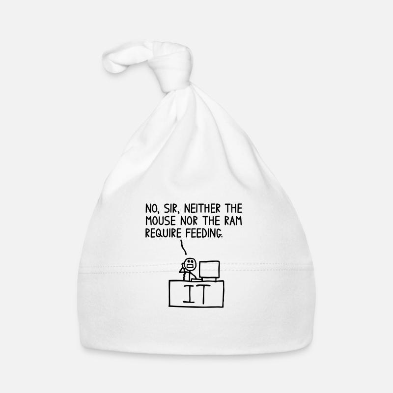 Mouse and RAM - Organic Baby Cap - white