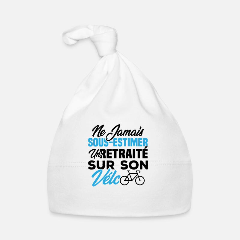 Ne jamais sous estimer un retraité sur son vélo Bonnet bio Bébé