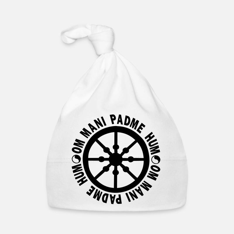 lebensrad mit mantra "om mani padme hum" Baby Bio-Mütze