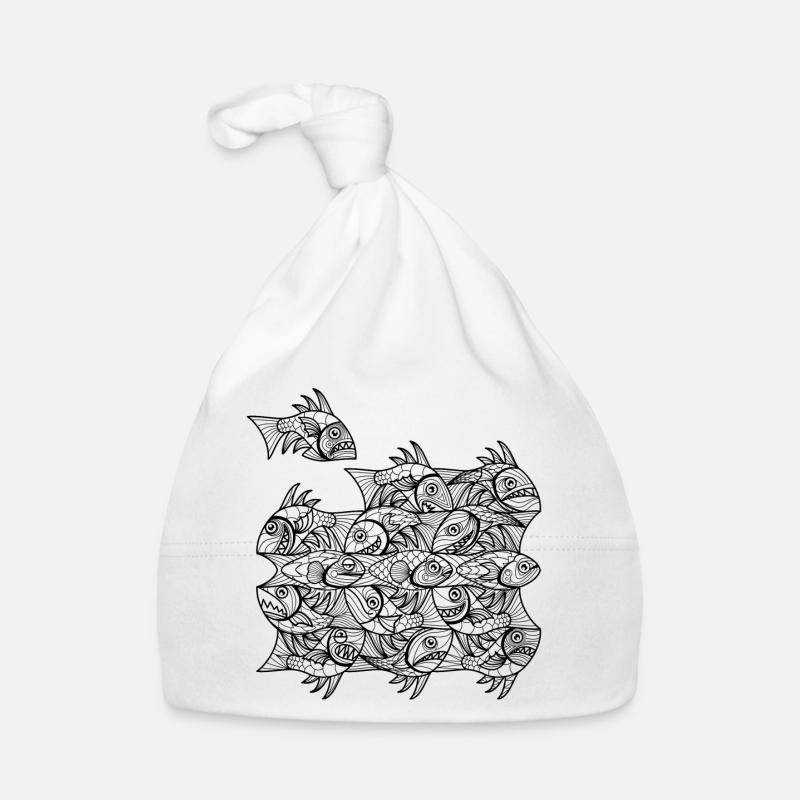 Escher Fish Baby Bio-Mütze