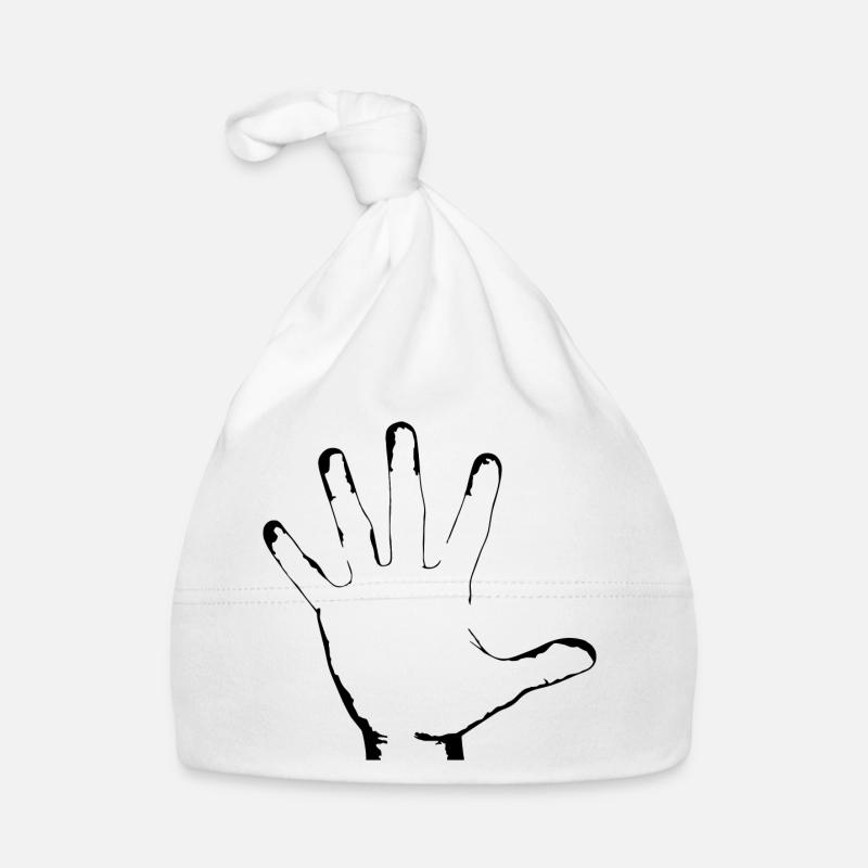 weisse Hand Körper Gliedmaße Geschenk Idee Baby Bio-Mütze