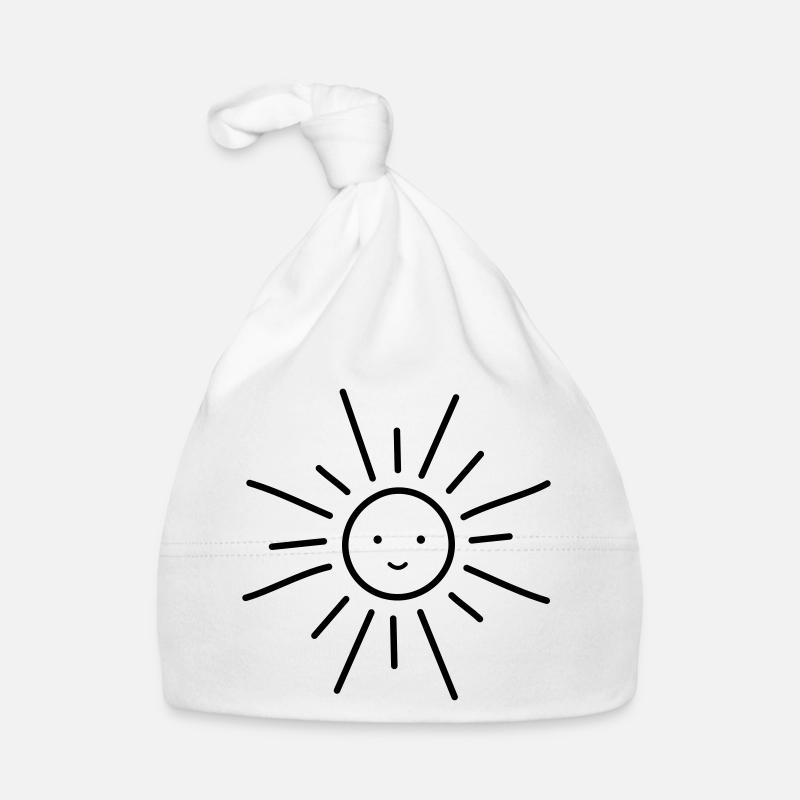 Sonne Sonnenschein strahlende Sonne Gesicht Baby Bio-Mütze