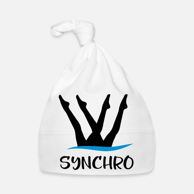 synchronized swimming - Organic Baby Cap - white