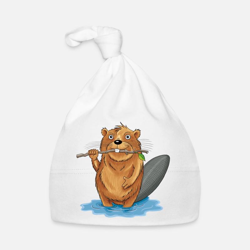 bissiger Biber Baby Bio-Mütze