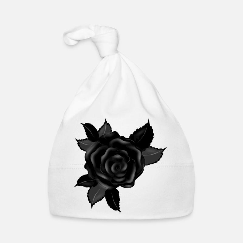 black gothic rose Organic Baby Cap