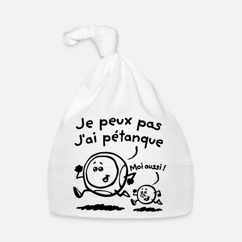 J'ai pétanque - Bonnet bio Bébé - blanc