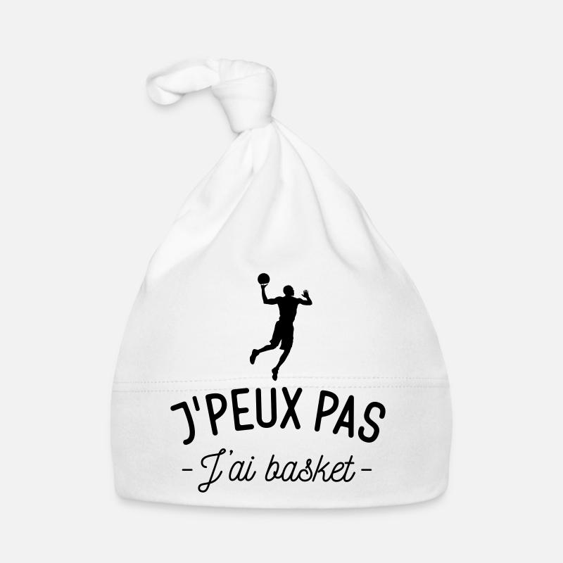 J'peux pas j'ai basket - Bonnet bio Bébé - blanc