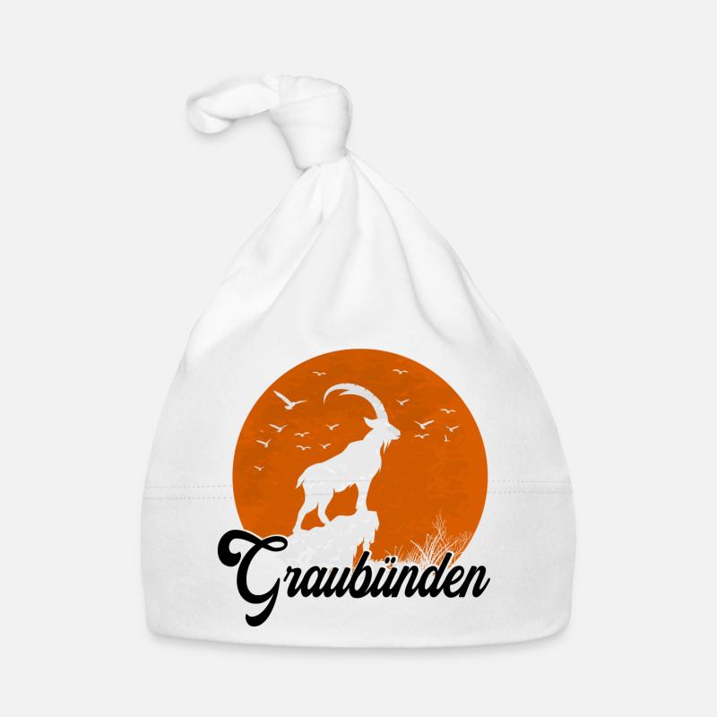 Graubinden Mondsilhouette Baby Bio-Mütze