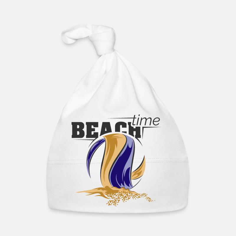 Icône du logo de la Coupe des vacances d’été de beachvolley - Bonnet bio Bébé - blanc