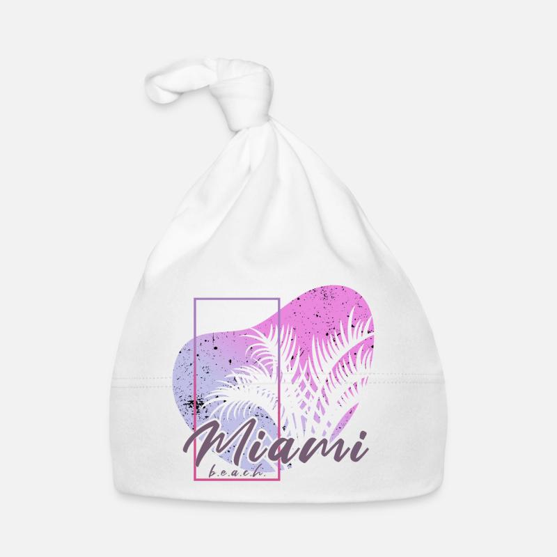 Miami Beach - Bonnet bio Bébé - blanc