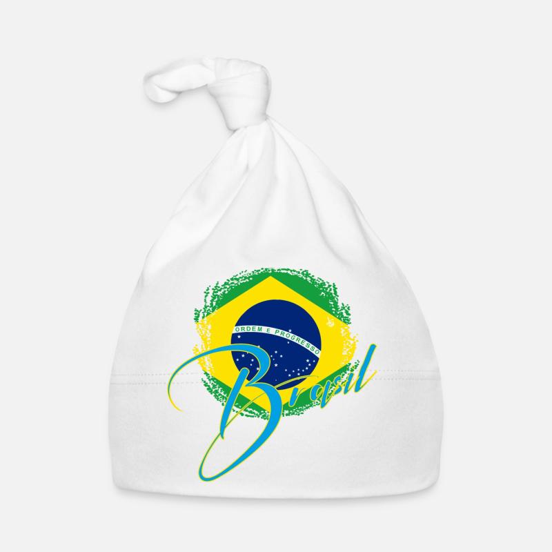 Brésil Signatrue - Bonnet bio Bébé - blanc