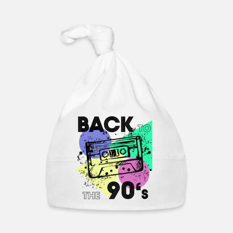 Retour aux années 90 - Bonnet bio Bébé - blanc