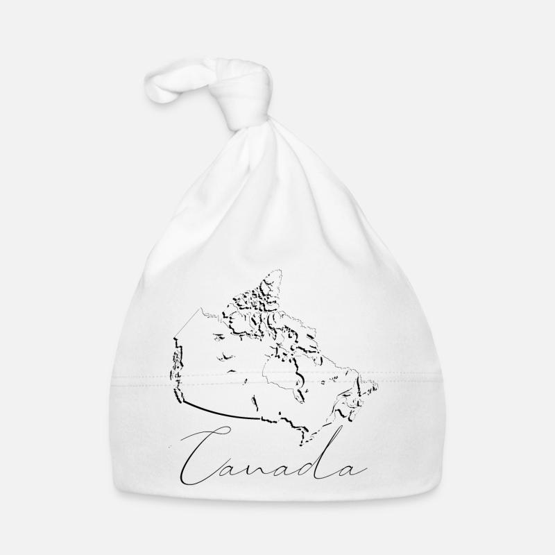 Canada map - shadow EN Organic Baby Cap