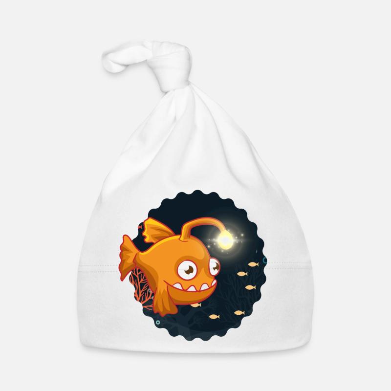 Poisson pêcheur lanterne dans l’obscurité Bonnet bio Bébé