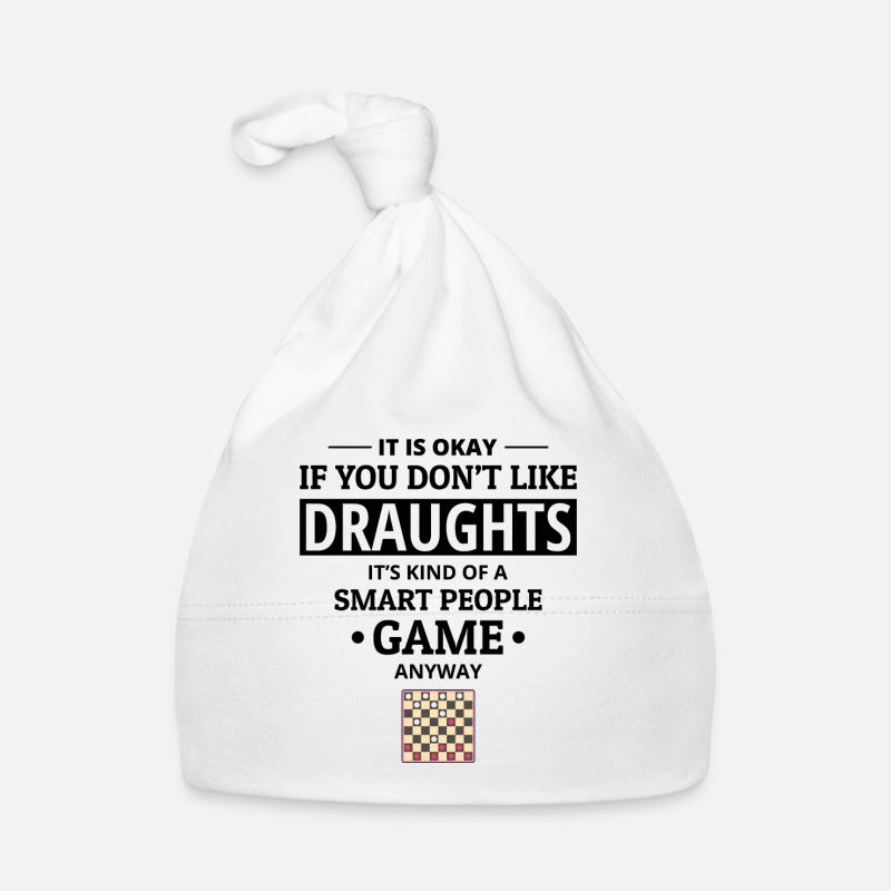 Checkers Draughts Strategy Board Games Funny Organic Baby Cap