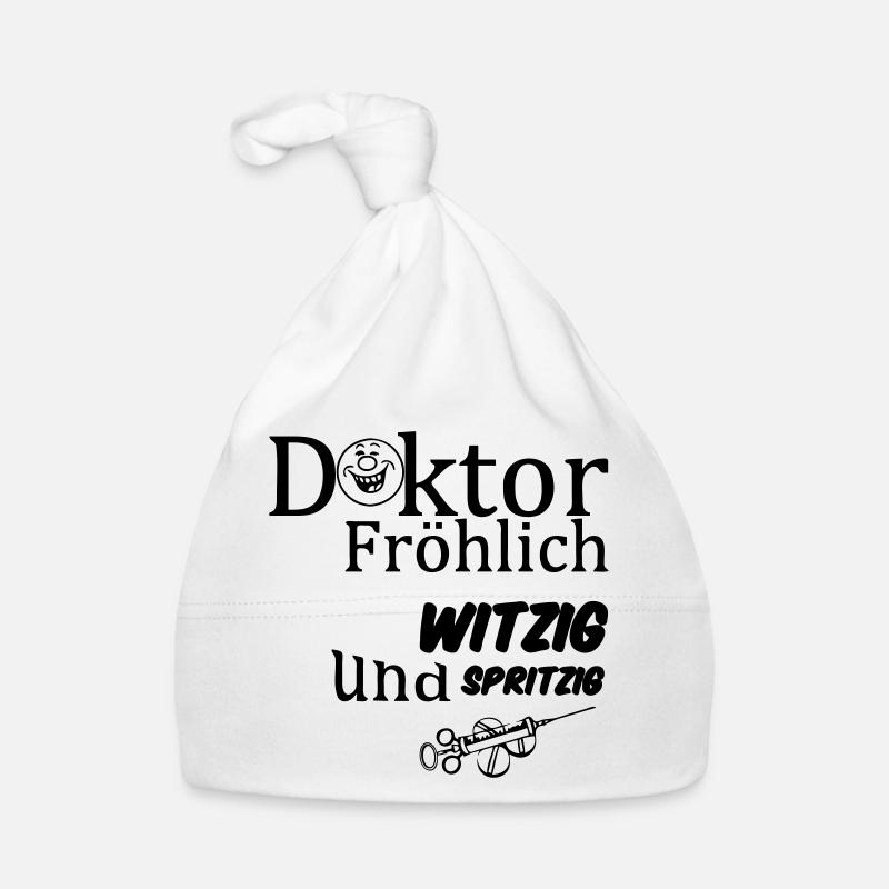 Doktor Fröhlich Geschenk - Baby Bio-Mütze - Weiß