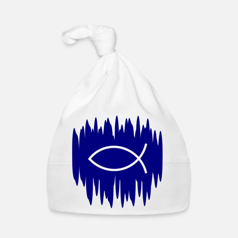 Jesus fish Ichthys fish fish Organic Baby Cap