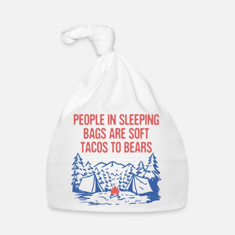 Les sacs de couchage sont des tacos aux ours Funny Camping Bonnet bio Bébé