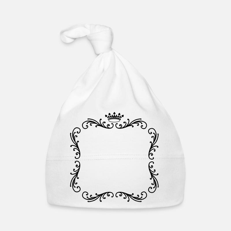 Frame with crown decorative frame Organic Baby Cap