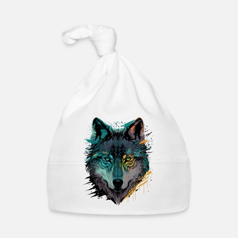 A Wolf Drawing as the Ideal Birthday Present Organic Baby Cap