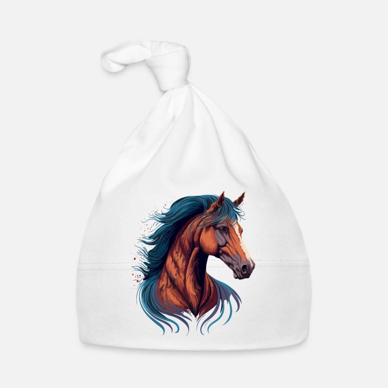 Dessin de chevaux Bonnet bio Bébé