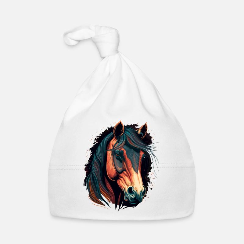 Peinture numérique de cheval à la mode Bonnet bio Bébé