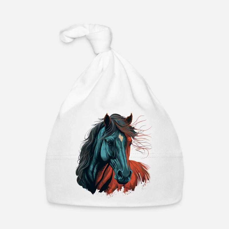 Illustration de cheval Bonnet bio Bébé