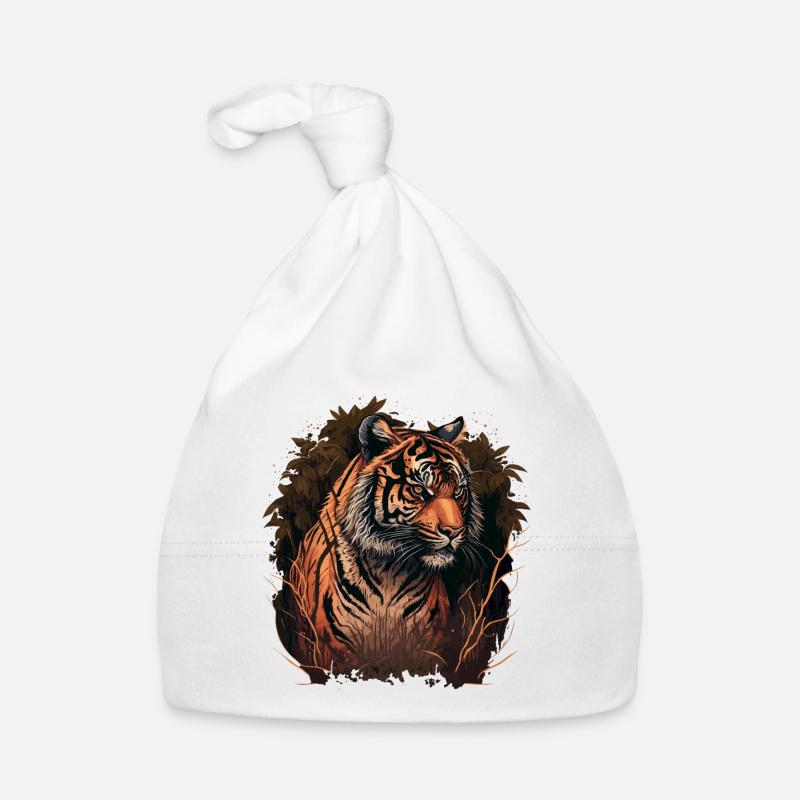 Tigre dans les bois Bonnet bio Bébé
