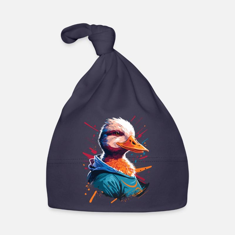 Canard Pop Art Bonnet bio Bébé