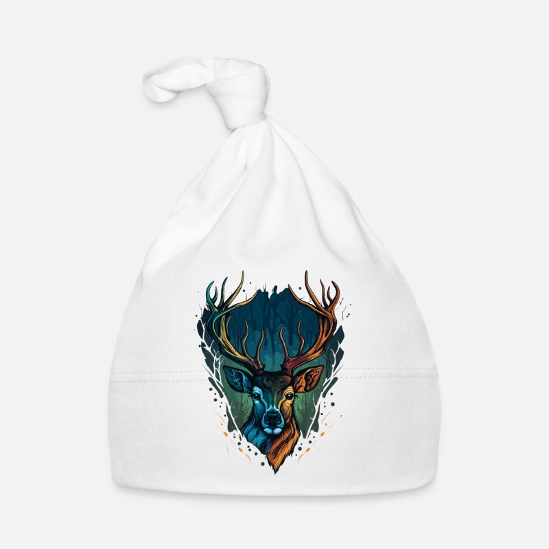 Hirschköpfe Baby Bio-Mütze