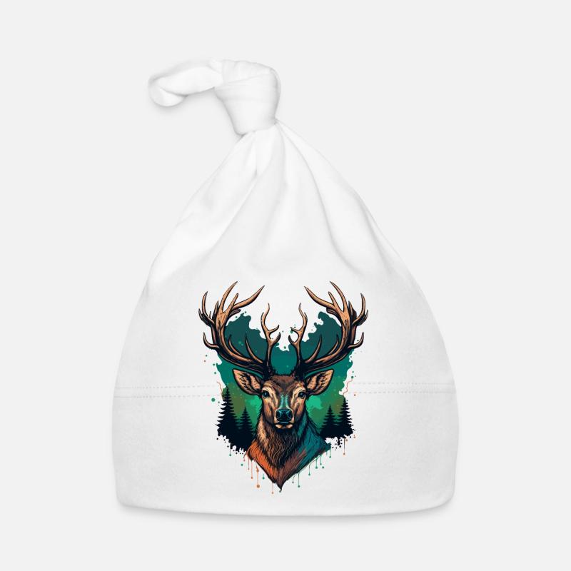Deer Silhouette Organic Baby Cap
