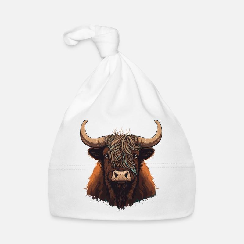 Yak Head Artwork Baby Bio-Mütze