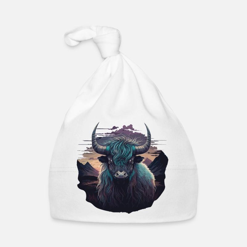 Tibet Yak - Bonnet bio Bébé - blanc