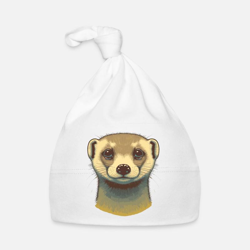 Frettchen Design Baby Bio-Mütze